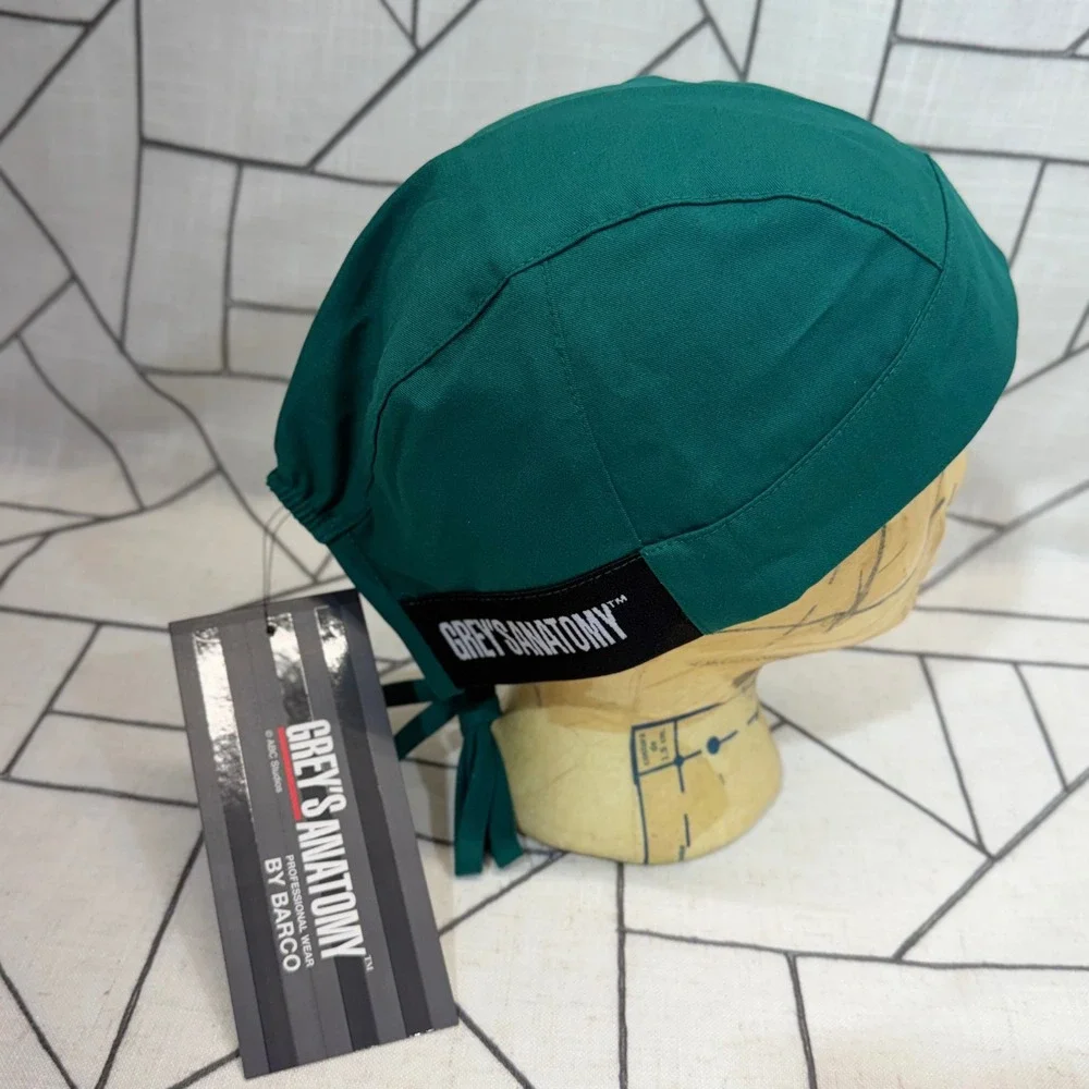 Grey's Anatomy Scrub Cap One Size Hunter Green Fitted Elastic Side GRA831 NWT